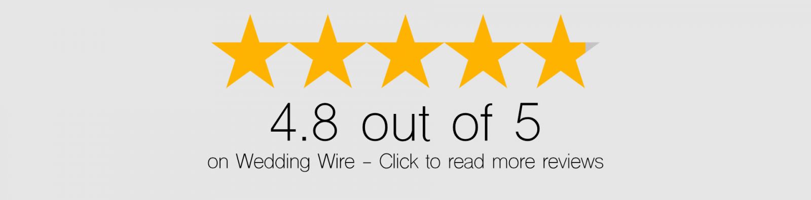 4.8 out of 5 stars on Wedding Wire