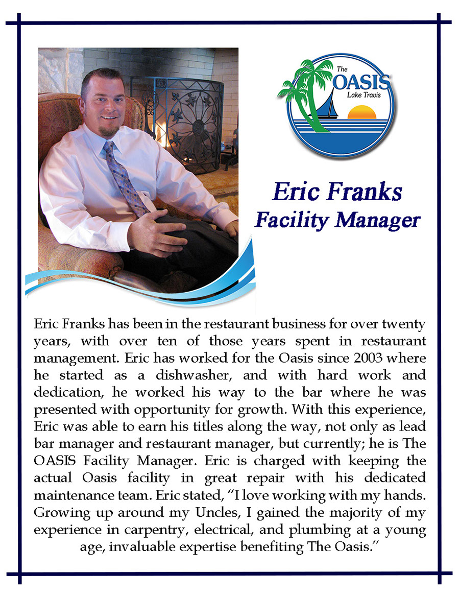 Facility Manager Eric Franks